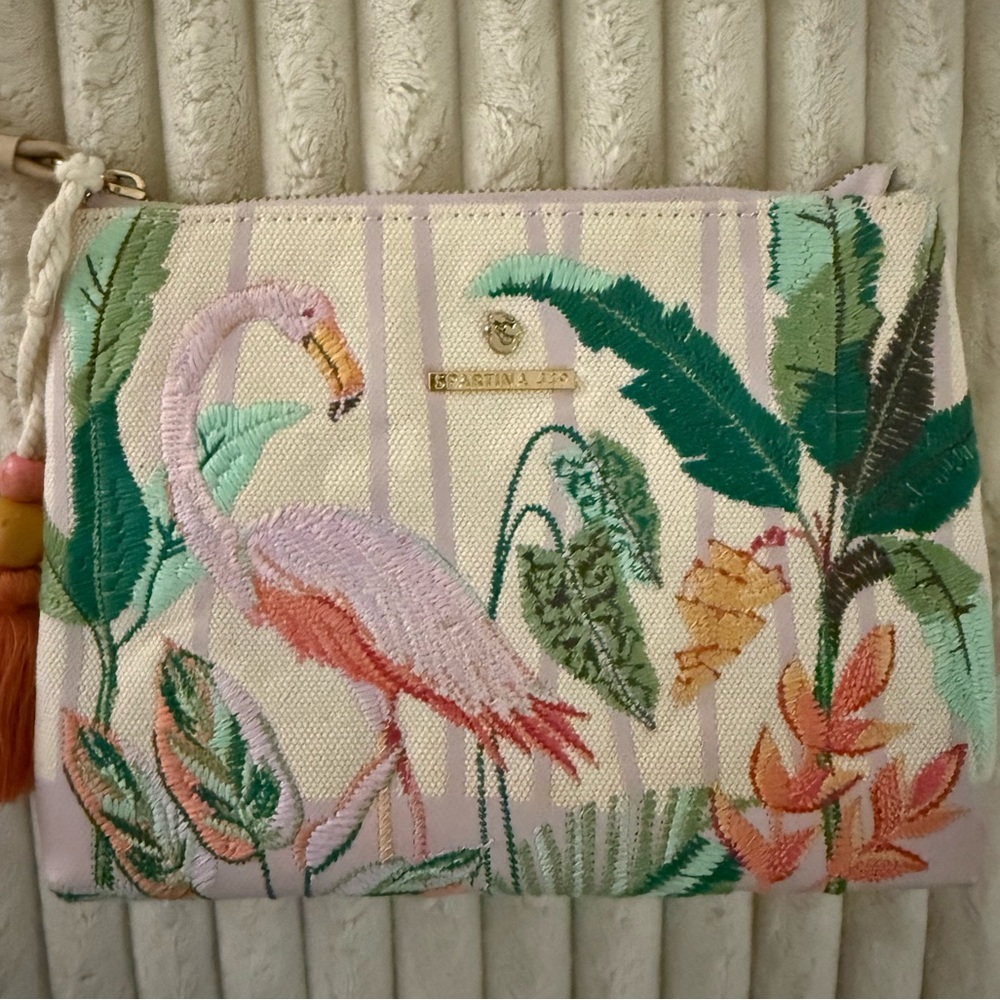 Spartina Embroidered Wristlet